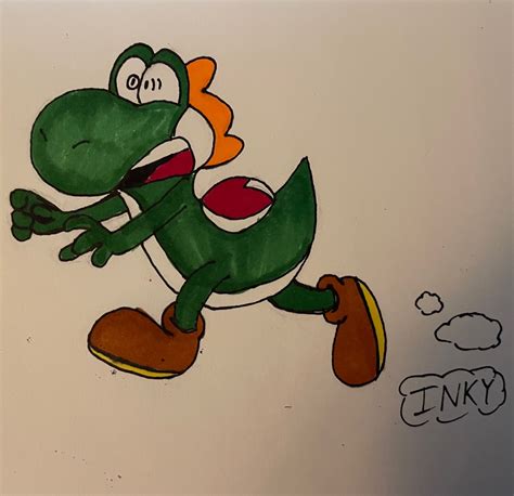 Running Yoshi by Inklore02 on Newgrounds