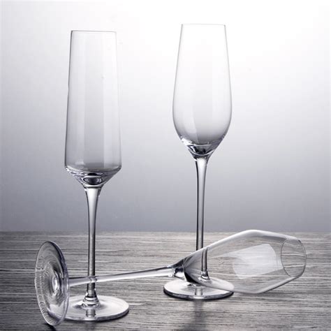 Luxury Crystal Wine Glasses Long Stemmed Lead Free Champagne Flute Glasses