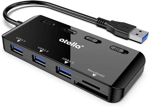 USB Hub SD Card Reader, Atolla USB 3.0 Hub with 3 USB: Amazon.co.uk: Electronics