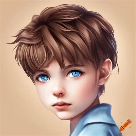 Boy with blonde hair, blue eyes and white skin on Craiyon