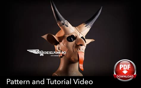 Krampus Mask Pattern - Devil Mask DIY - Pdf Download - Video Tutorial