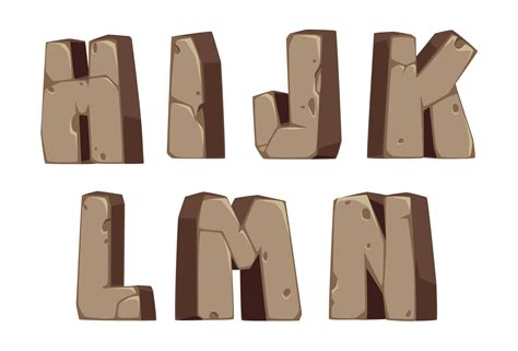 Stone-style font, part 2 1265672 Vector Art at Vecteezy