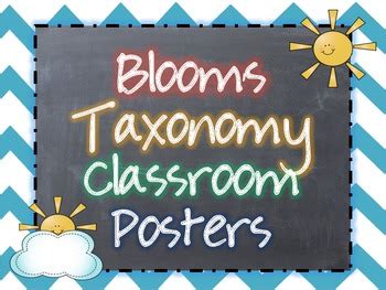 Revised Bloom's Taxonomy Classroom Posters {Chalkboard and Chevron Themed}