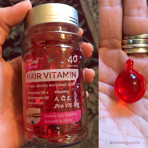 Bali Secret: Hair Vitamin (hair serum) - you break open a capsule and ...