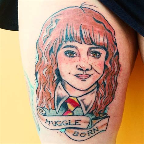 Hermione Granger Harry Potter Muggleborn Tattoo by Madujune - IG | Tattoos, Hermione granger ...