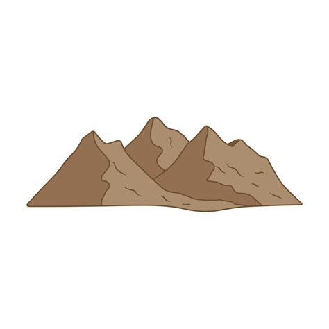 Kids drawing Cartoon Vector illustration mountain range icon Isolated ...