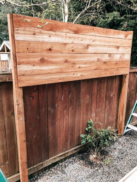 DIY Horizontal Privacy Fence - How to build a horizontal privacy fence extension attached to ...