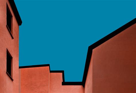 Blue and terracotta (Architecture Bologna - by Inge Schuster) | Photo wall art, Art prints ...