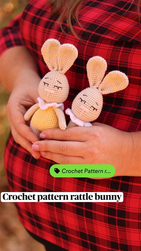 Crochet pattern rattle bunny Amigurumi crochet pattern bunny DIY ...