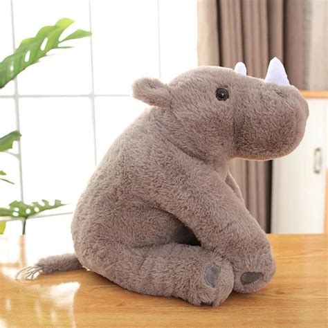 Rhino Plush Soft Rhino Stuffed Animal Plushie | Etsy