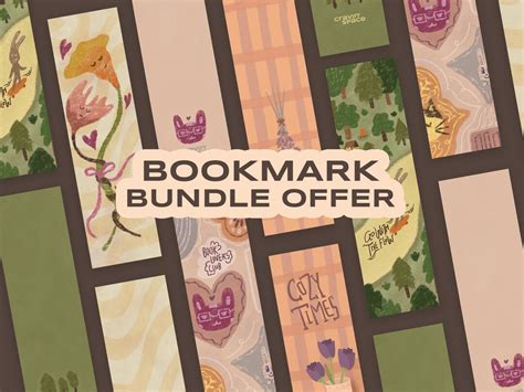 Bookmark Bundle Mix and Match 3 Designs Cozy, Floral and Cottage Core Aesthetic for Book Lovers ...