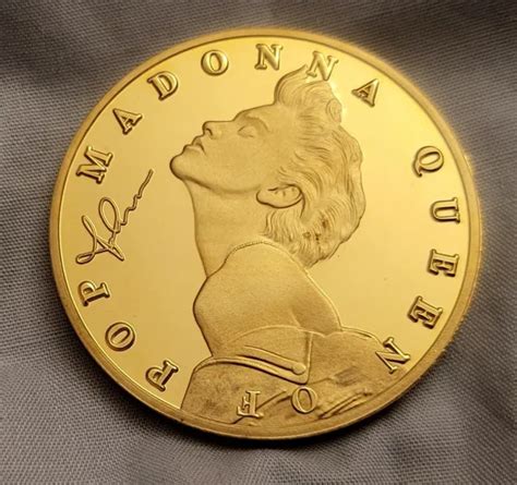 MADONNA GOLD COIN Autograph MTV Awards Kiss Britney Old 80s Retro Iconic Singers £6.50 - PicClick UK