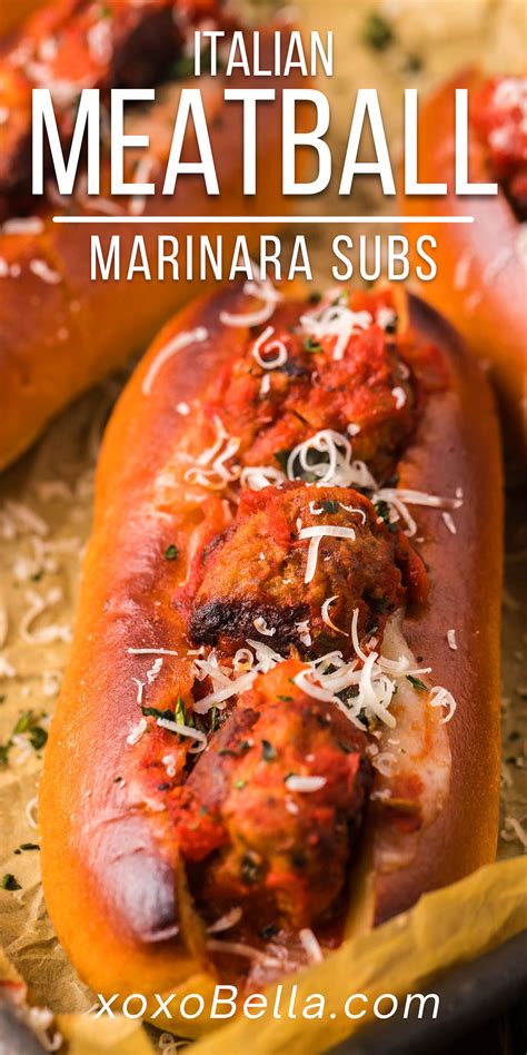 Italian Meatball Marinara Subs - xoxoBella