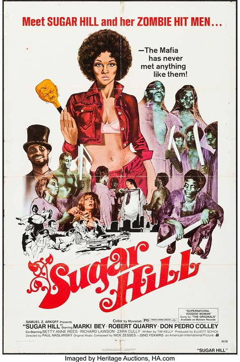 SUGAR HILL Released March 20, 1974 Starring Marki Bey, Robert Quarry, Don Pedro Colley | Vintage ...