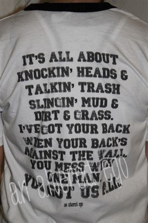 amazing quote for the back of a football shirt | Football team shirts ...