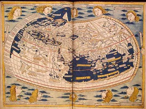 Ptolemy's map, above, shows the world that was known to him - he lived between 100 C.E. and 168 ...
