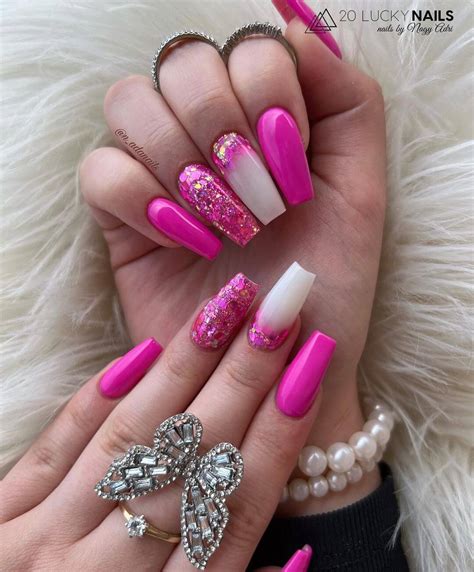 32 stunning pink nail art ideas with glitter
