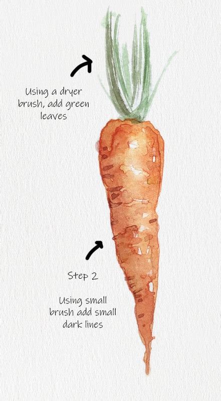 Carrot Watercolor Tutorial · How To Paint A Piece Of Watercolor Art ...