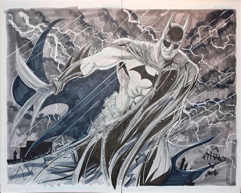 Ethan Van Sciver - Huge Double Page Batman Commission , in Hero Worship's Sold! Comic Art ...