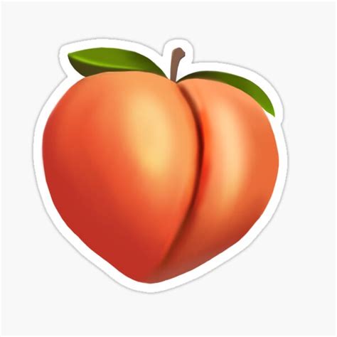 "Peach emoji pattern fruit sweet flirty fun" Sticker for Sale by DAGHO | Redbubble