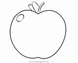 Big Apple Coloring Page For Kids  Free Apple Printable Coloring Pages sketch template