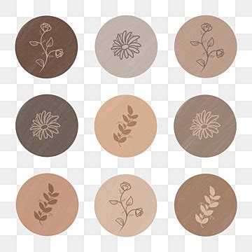 Brown Aesthetic PNG Transparent, Collection Of Aesthetic Dot Stickers In Brown Color Printable ...