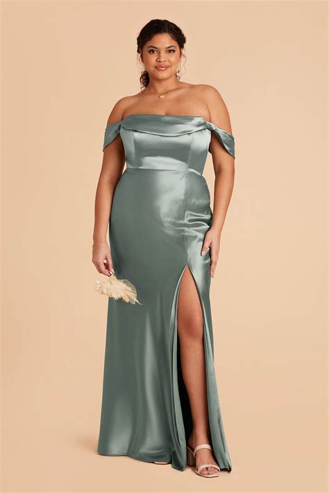 Mia Seaglass Satin Dress | Birdy Grey