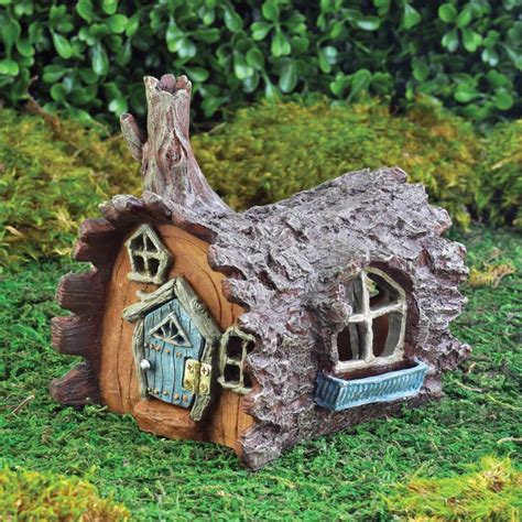 Village Log Fairy House – The Fiddlehead Fairy Garden