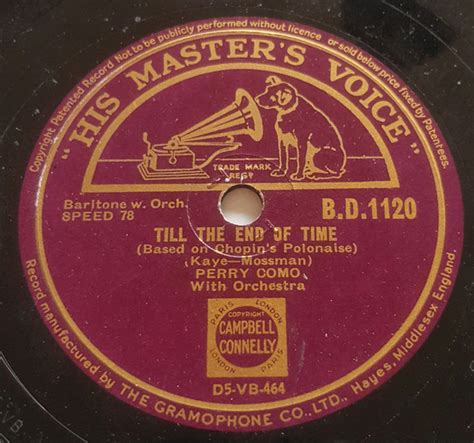 Perry Como - Till The End Of Time / That Feeling In The Moonlight (1946 ...