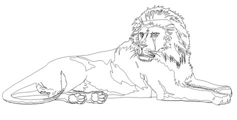 Lion 2D Block Design - Cadbull