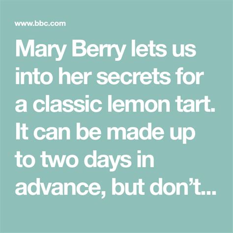 Mary Berry's lemon tart | Recipe | Lemon tart, Mary berry, Mary berry ...