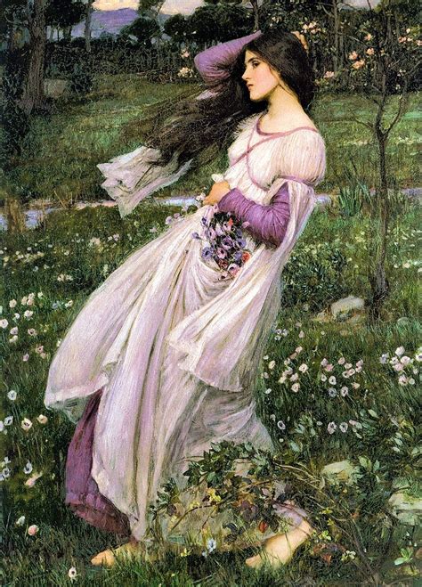 John William Waterhouse: Windflowers, 1903 | Pre raphaelite paintings ...