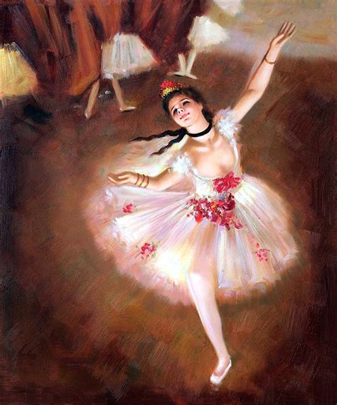 Degas - Star Dancer (On Stage) - Painting Reproduction | Edgar degas, Degas paintings, Ballerina ...
