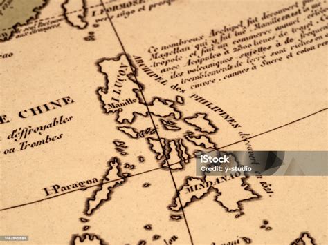 Old Map Philippines And Taiwan Stock Photo - Download Image Now ...