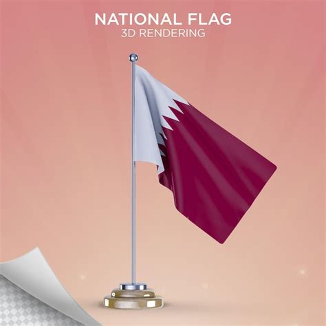 Premium PSD | Qatar flag waving 3d style premium psd