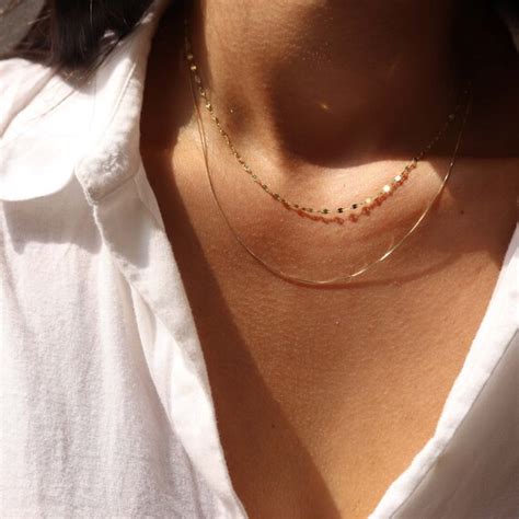 14k Gold Necklace 14k Gold Chain Solid Gold Necklace Solid - Etsy