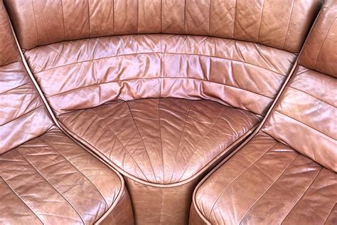 1970s Modular Leather Sofa in Cognac Leather For Sale at 1stDibs ...