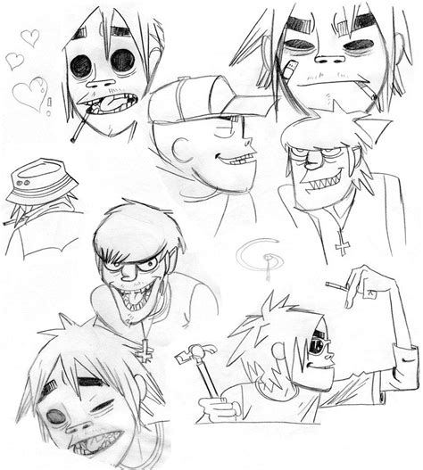 Gorillaz Sketches 3 by TheAnimationGod on deviantART | Gorillaz art, Gorillaz art style ...