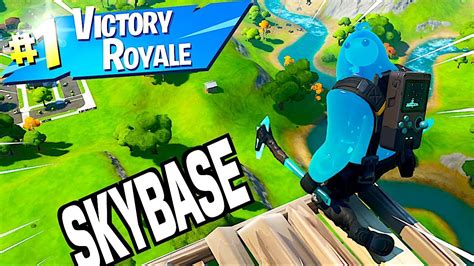 we built a skybase in chapter 2 and won! (SKYBASE in 2019) - YouTube