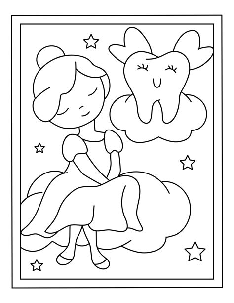 Tooth Fairy Printable 16 Coloring Pages - Etsy España