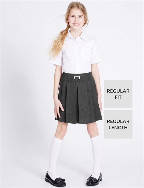 Girls' Permanent Pleats Skirt | Cute girl outfits, Pleated school skirt ...