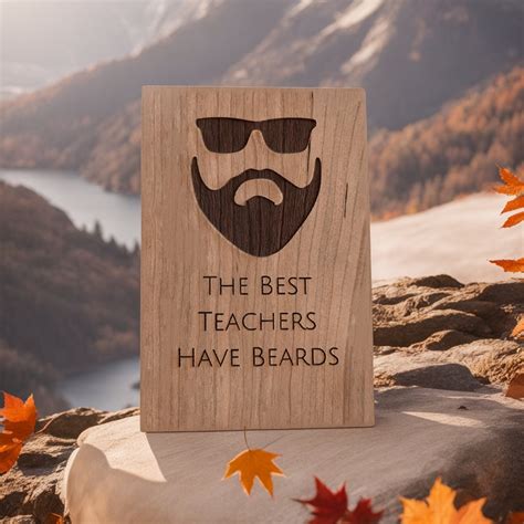 Male Teacher Appreciation Gift, Male Teacher Appreciation Wood Card, Teacher Appreciation Gift ...