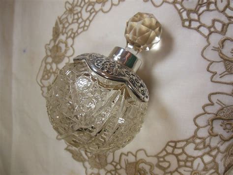 English Hallmarked Sterling Silver & Crystal Perfume Bottle from fromgillian on Ruby Lane