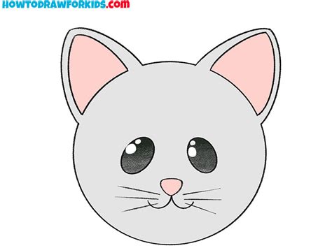 How to Draw a Cat Face - Easy Drawing Tutorial For Kids