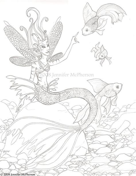 The Water Sprite Drawing by Jennifer McPherson - Fine Art America