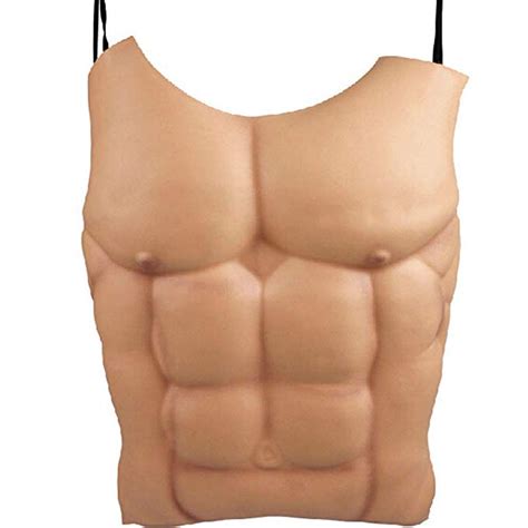 Jesdo Fake Muscle Halloween Costume Funny Chest Chritmas Props Cosplay Makeup