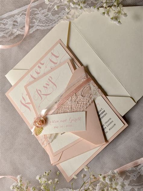 Beautiful wedding invitations, elegant lace stationery | Wedding invitations, Handmade wedding ...