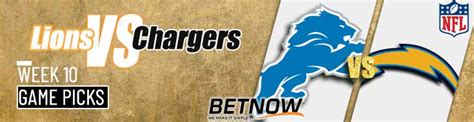 Lions vs Chargers 11/12/2023 Week 10 NFL Odds and Picks