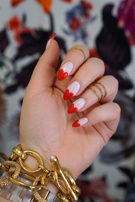 Manicure of the Month: Pink & Red Heart Nails - living after midnite