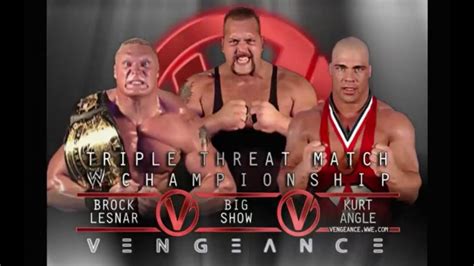 Vengeance 2003 Brock Lesnar Vs Big Show Vs Kurt Angle - 1920x1080 Wallpaper - teahub.io